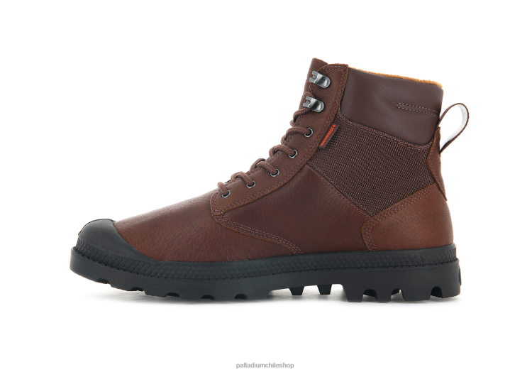 botas caoba 48PB83 Palladium pampa escudo wpplus lth unisexo