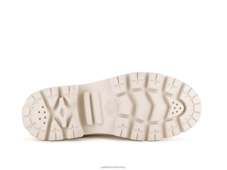 botas caqui claro 48PB277 Palladium cuero palabase mujer