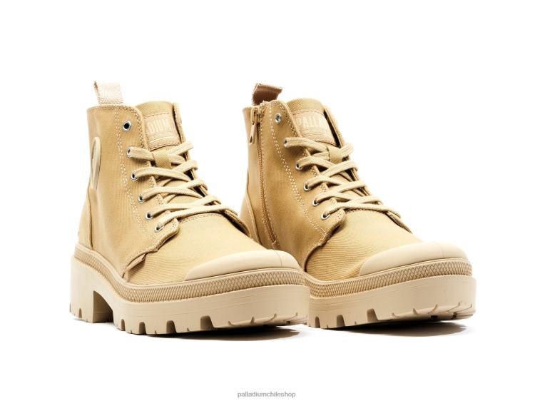 botas caramelo 48PB229 Palladium sarga pallabase mujer