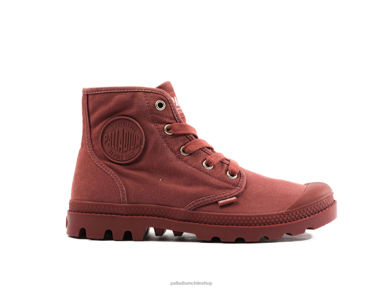 botas cera roja 48PB227 Palladium wopampa hola mujer