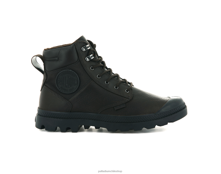 botas chocolate amargo 48PB101 Palladium pampa escudo wpplus lth unisexo