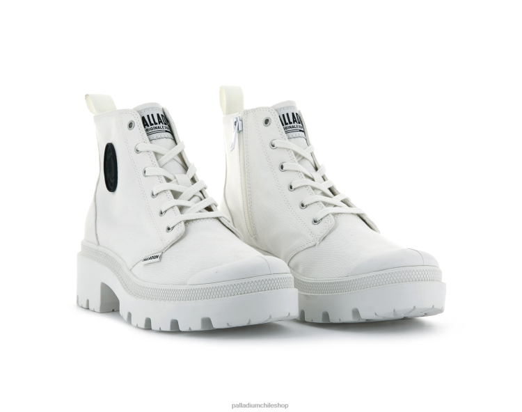 botas estrella blanca 48PB260 Palladium sarga pallabase mujer