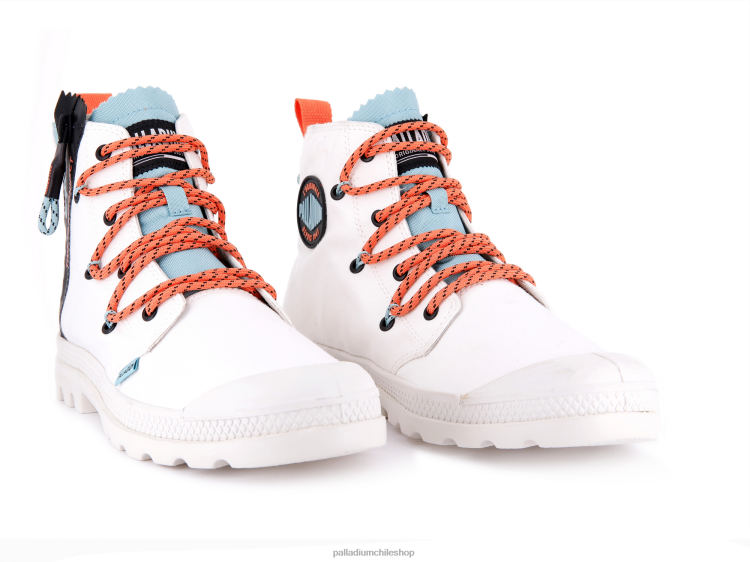 botas estrella blanca 48PB42 Palladium pampa lite encaje unisexo