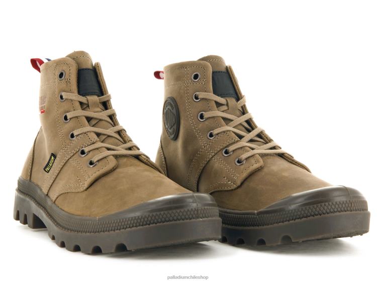 botas marrón hueso 48PB26 Palladium cuero pallabrousse 75 unisexo