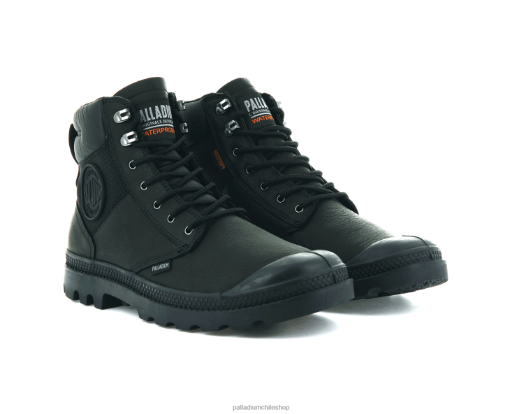botas negro 48PB100 Palladium pampa escudo wpplus lth unisexo