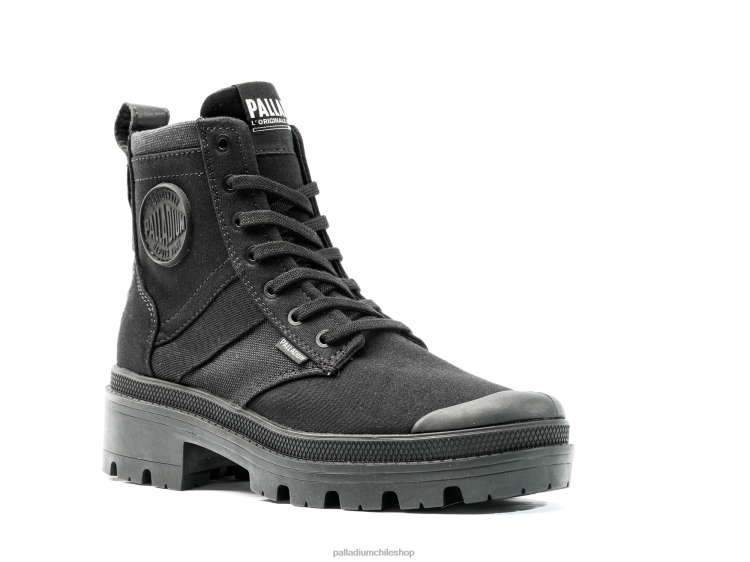 botas negro 48PB218 Palladium pallabase hola ejército mujer