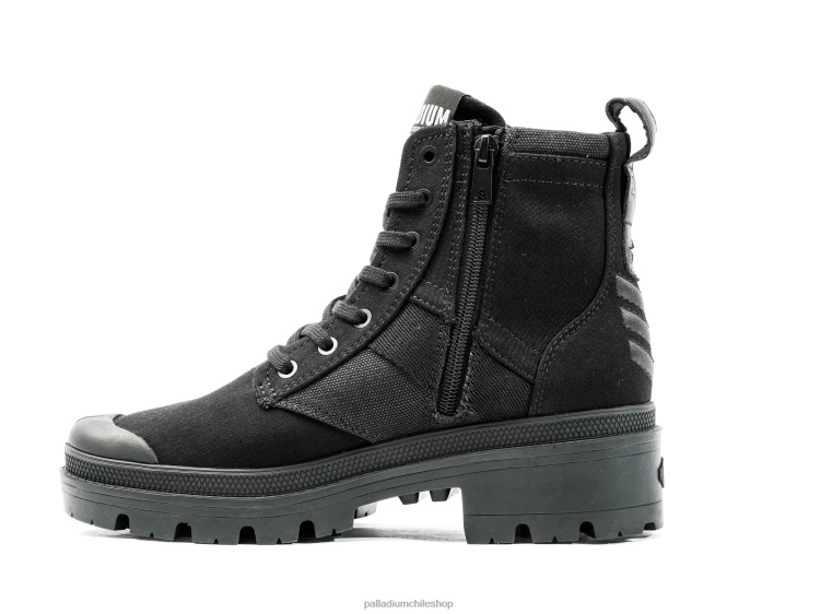 botas negro 48PB218 Palladium pallabase hola ejército mujer