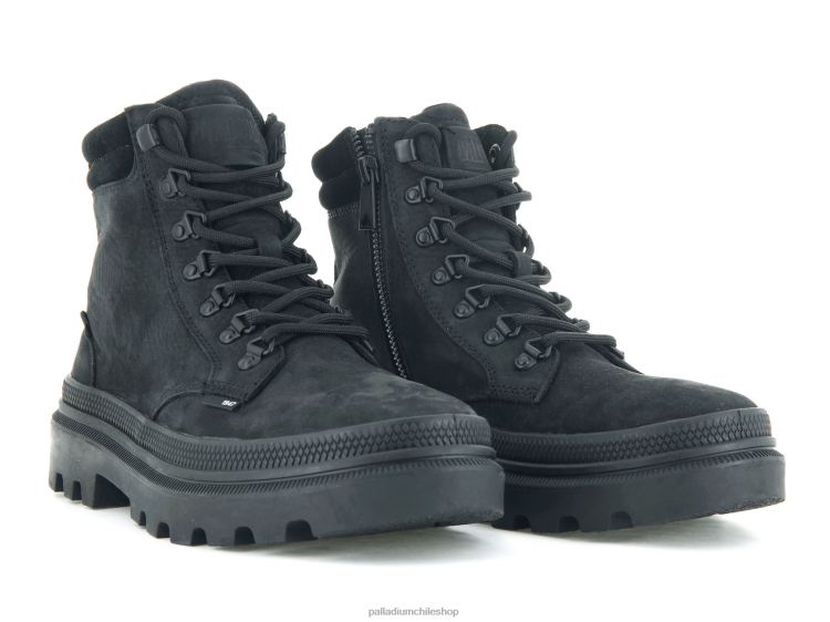 botas negro 48PB235 Palladium pallatrooper excursionista nubuck mujer