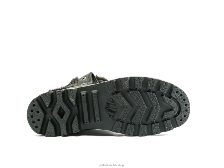 botas negro 48PB271 Palladium blusa holgada de nubuck mujer