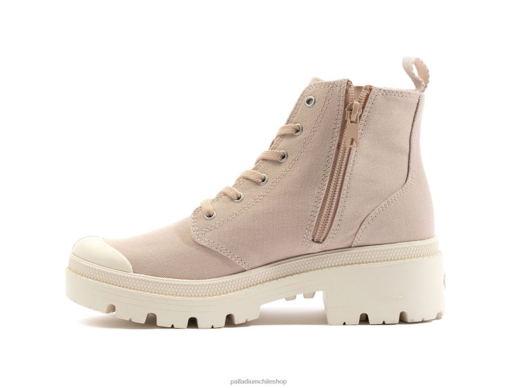 botas polvo desnudo 48PB219 Palladium sarga pallabase mujer