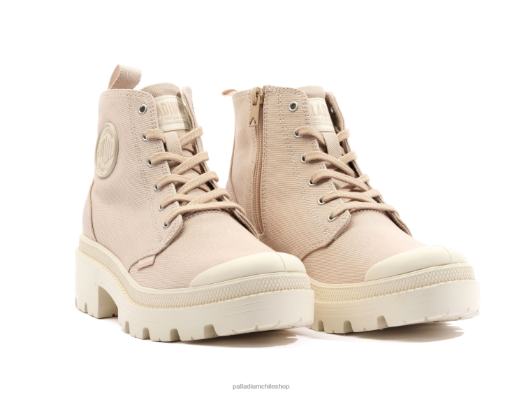 botas polvo desnudo 48PB219 Palladium sarga pallabase mujer