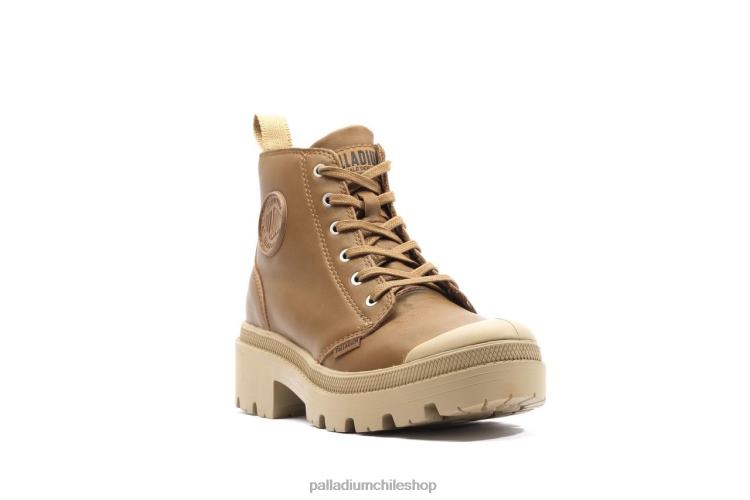 botas querido moreno 48PB231 Palladium cuero palabase mujer