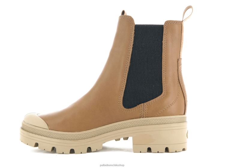 botas querido moreno 48PB232 Palladium piel pallabase chelsea mujer