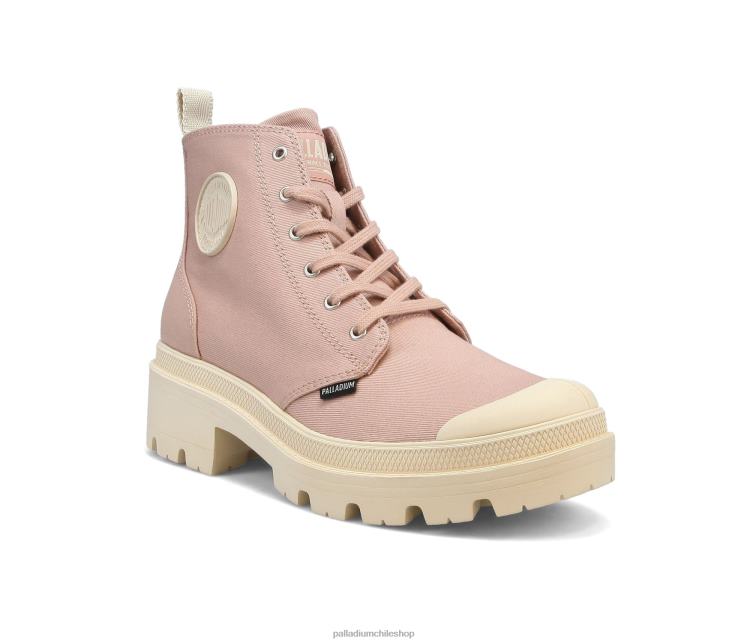 botas rosa 48PB278 Palladium sarga pallabase mujer