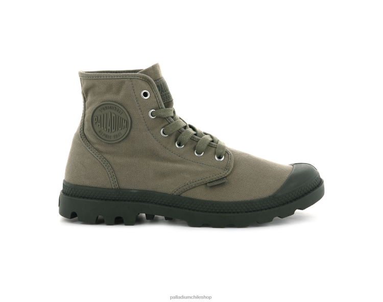 botas verde oscuro 48PB102 Palladium pampa hola hombres