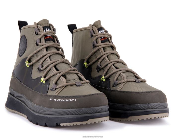 botas verde oscuro 48PB46 Palladium pallasider travel waterproofplus hombres