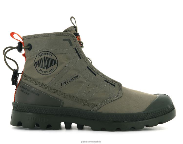 botas verde oscuro 48PB96 Palladium pampa travel lite unisexo