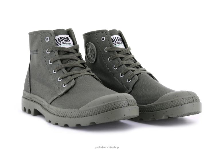 botas verde polvoriento 48PB89 Palladium pampa hola organica ii unisexo
