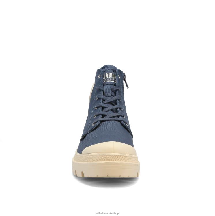 botas índigo de la vendimia 48PB279 Palladium sarga pallabase mujer