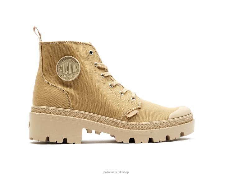 botas caramelo 48PB229 Palladium sarga pallabase mujer
