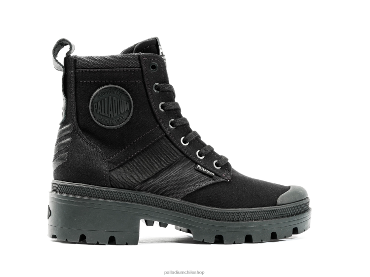 botas negro 48PB218 Palladium pallabase hola ejército mujer