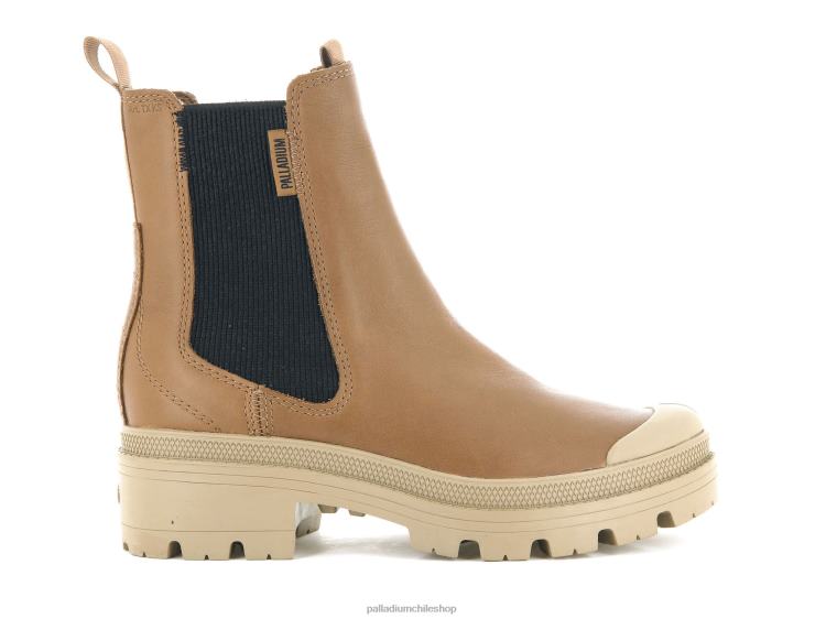 botas querido moreno 48PB232 Palladium piel pallabase chelsea mujer