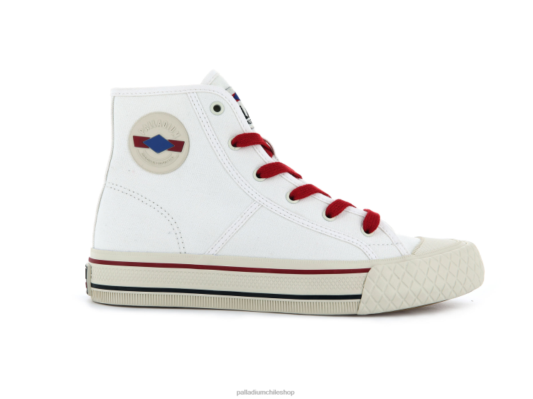 zapatos estrella blanca 48PB147 Palladium persiana palla unisexo