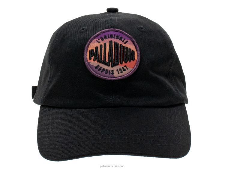 sombreros negro 48PB331 Palladium gorra con parches de oasis unisexo
