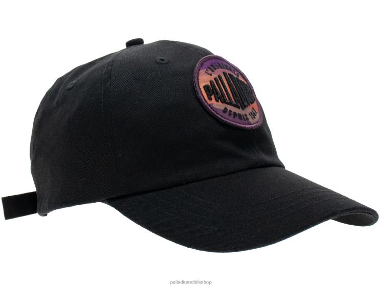 sombreros negro 48PB331 Palladium gorra con parches de oasis unisexo