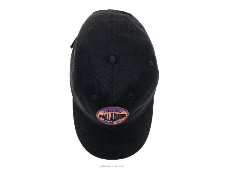 sombreros negro 48PB331 Palladium gorra con parches de oasis unisexo