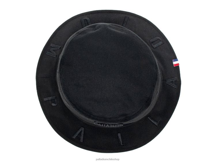 sombreros negro 48PB333 Palladium sombrero de pescador con logo unisexo
