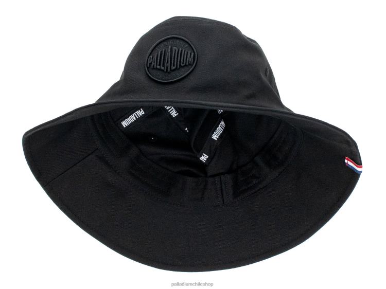 sombreros negro 48PB333 Palladium sombrero de pescador con logo unisexo