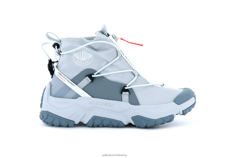 zapatos gris glaciar 48PB181 Palladium off-grid hi zip impermeable plus unisexo