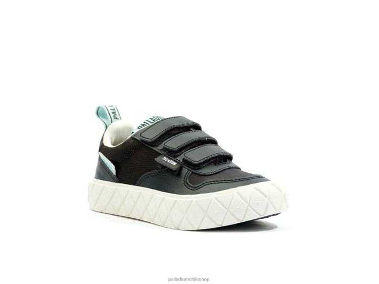 zapatos blanco negro 48PB351 Palladium as niños lo correa niños