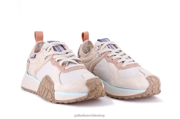 zapatos crema de marfil / frijol de luna 48PB171 Palladium corredor de tropas unisexo