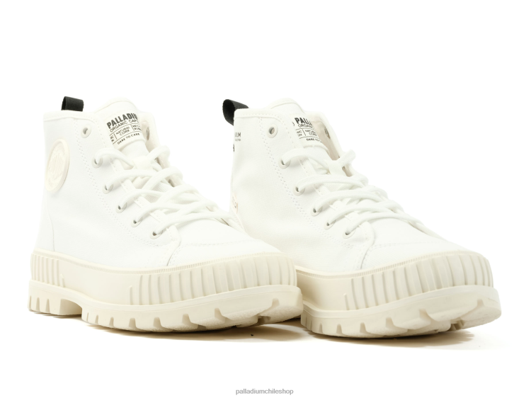 zapatos estrella blanca 48PB134 Palladium pallashock orgánico 2 unisexo