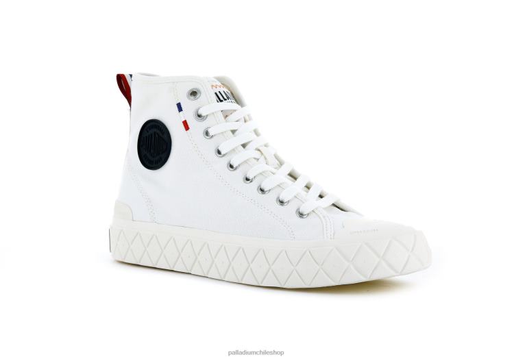 zapatos estrella blanca 48PB151 Palladium palla ace lienzo medio unisexo