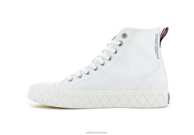 zapatos estrella blanca 48PB151 Palladium palla ace lienzo medio unisexo