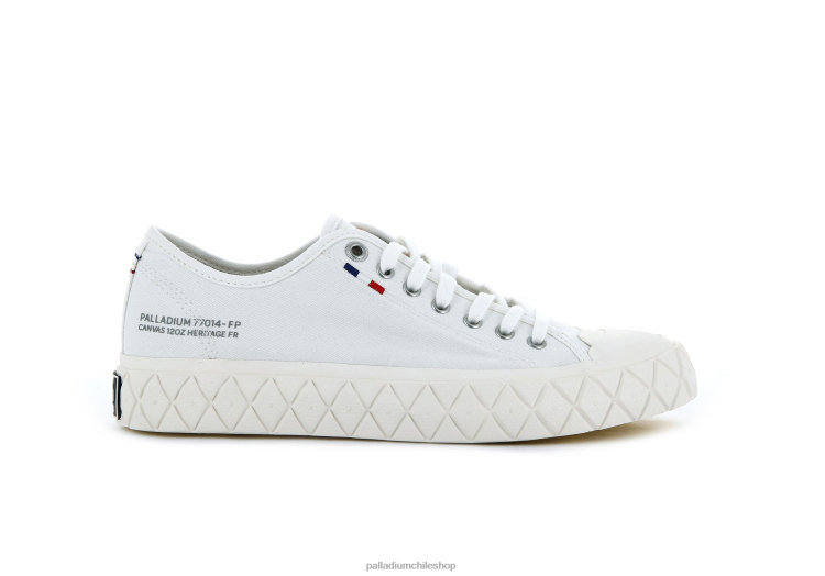 zapatos estrella blanca 48PB187 Palladium lienzo palla ace unisexo