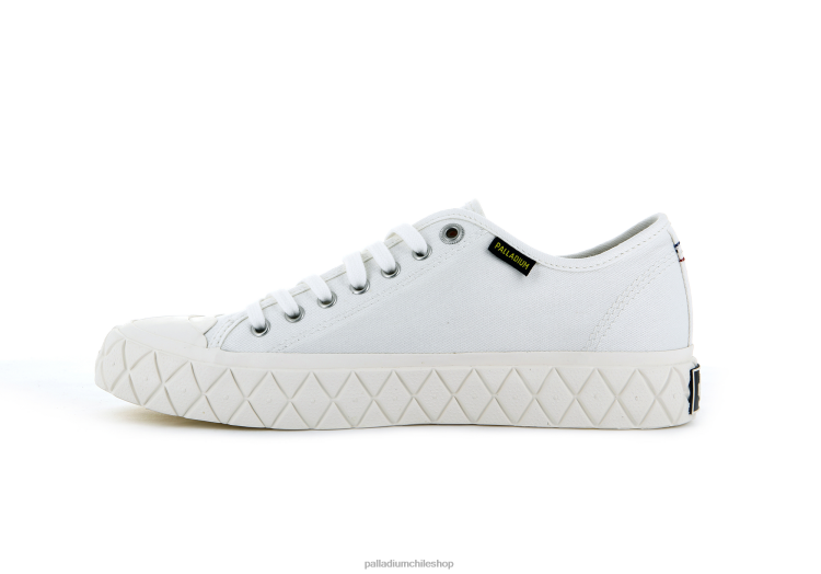 zapatos estrella blanca 48PB187 Palladium lienzo palla ace unisexo