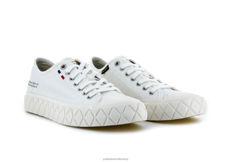 zapatos estrella blanca 48PB187 Palladium lienzo palla ace unisexo