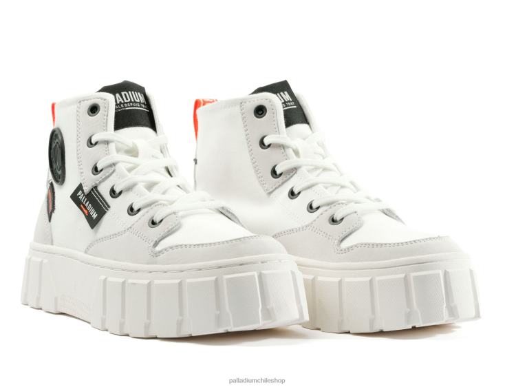 zapatos estrella blanca 48PB284 Palladium pallatower hola mujer