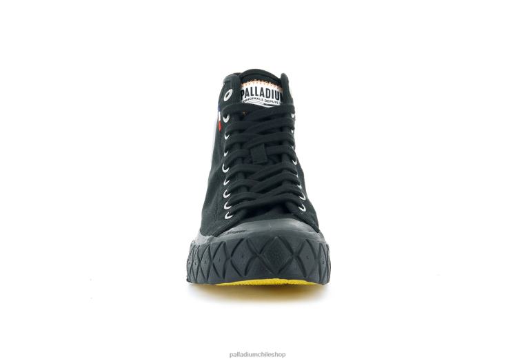 zapatos negro 48PB150 Palladium palla ace lienzo medio unisexo