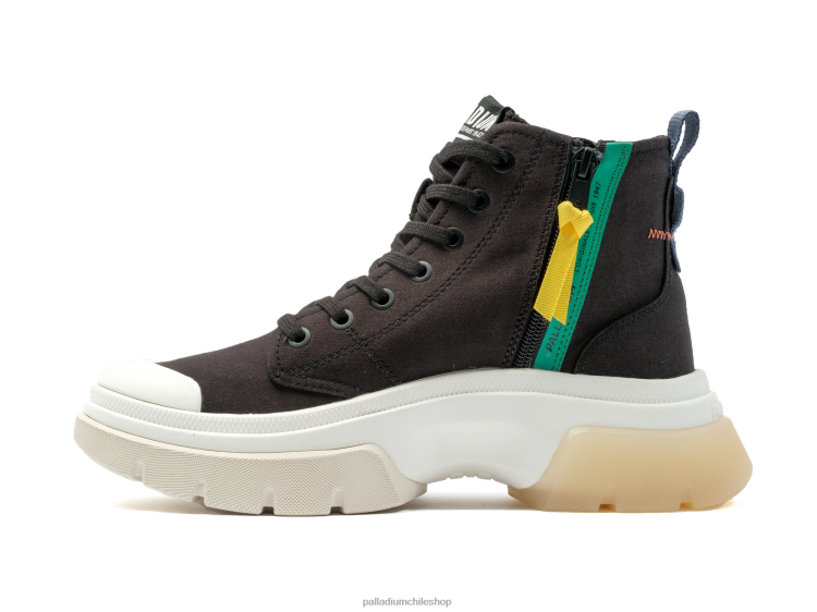 zapatos negro 48PB282 Palladium pallawave medio metro mujer