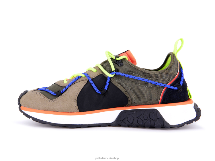 zapatos noche de oliva/petardo 48PB168 Palladium el corredor de la tropa lo ata unisexo