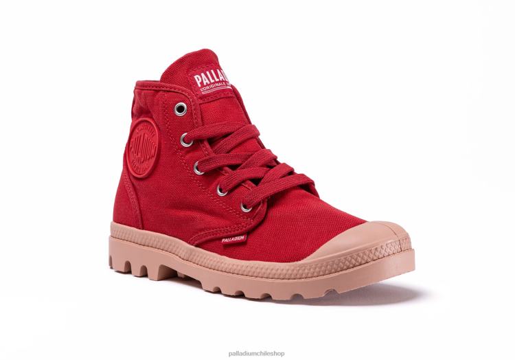 zapatos salsa roja 48PB357 Palladium pampa hola niños